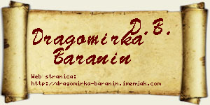 Dragomirka Baranin vizit kartica